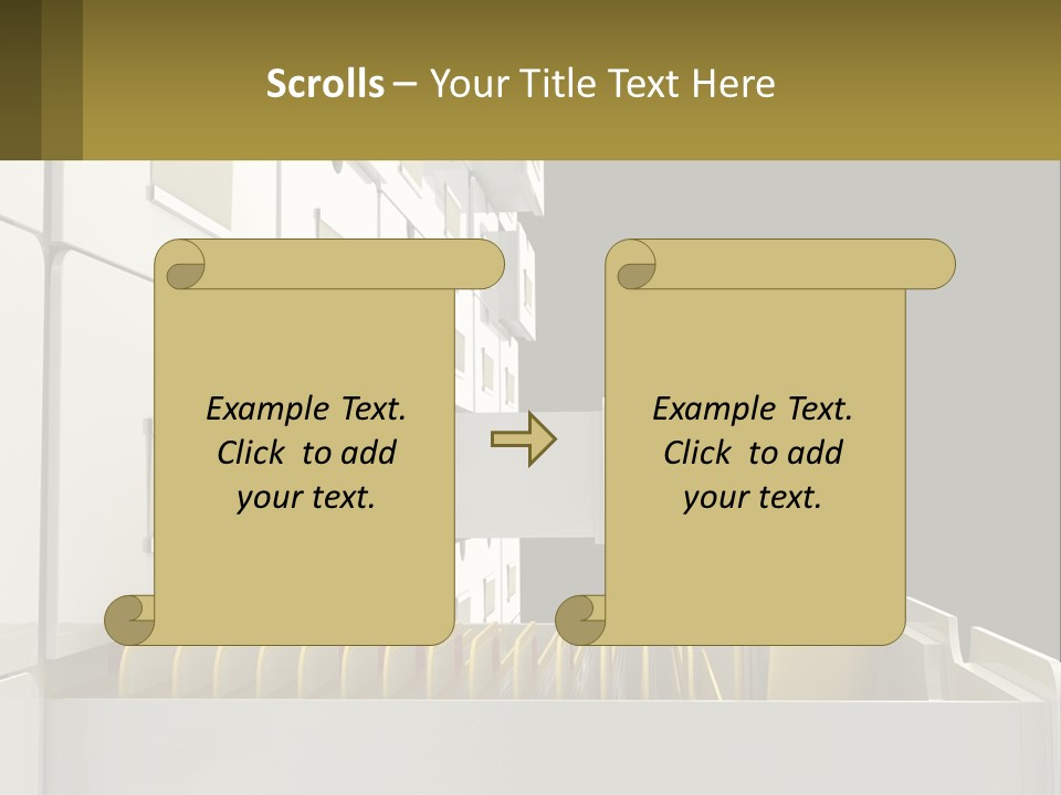 A File Cabinet With Files And Folders In It PowerPoint Template