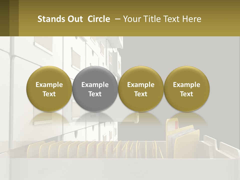 A File Cabinet With Files And Folders In It PowerPoint Template