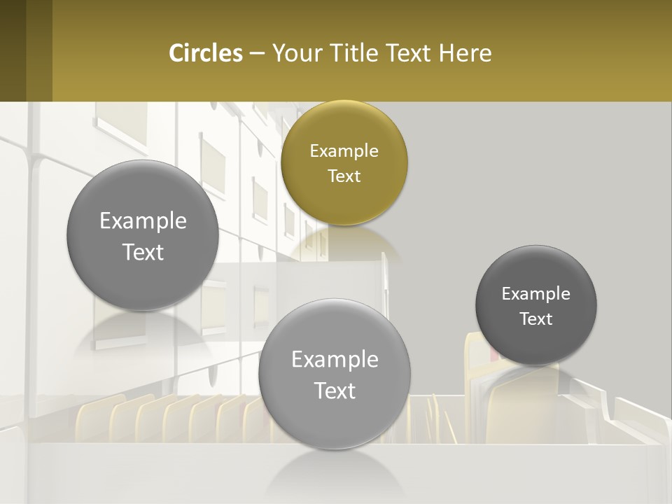 A File Cabinet With Files And Folders In It PowerPoint Template