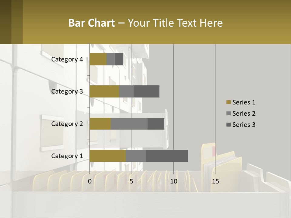 A File Cabinet With Files And Folders In It PowerPoint Template