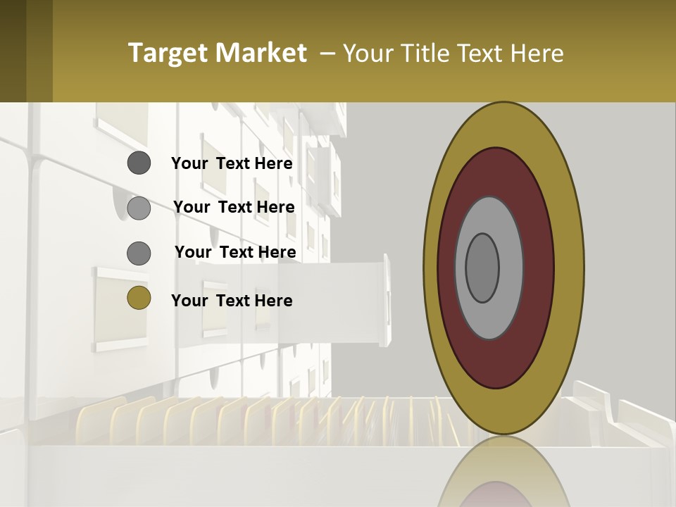 A File Cabinet With Files And Folders In It PowerPoint Template