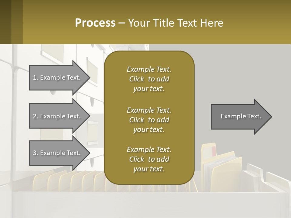 A File Cabinet With Files And Folders In It PowerPoint Template