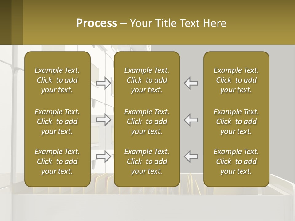A File Cabinet With Files And Folders In It PowerPoint Template