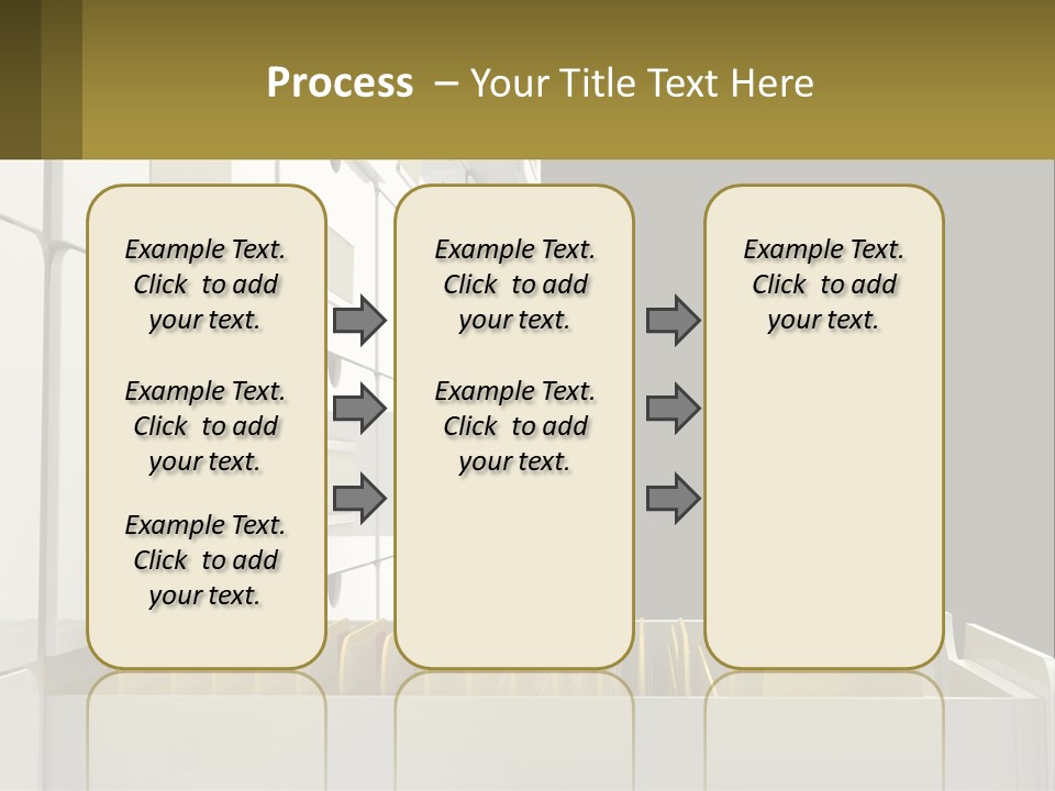 A File Cabinet With Files And Folders In It PowerPoint Template