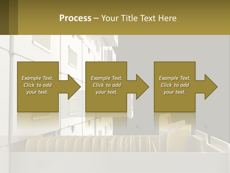 A File Cabinet With Files And Folders In It PowerPoint Template