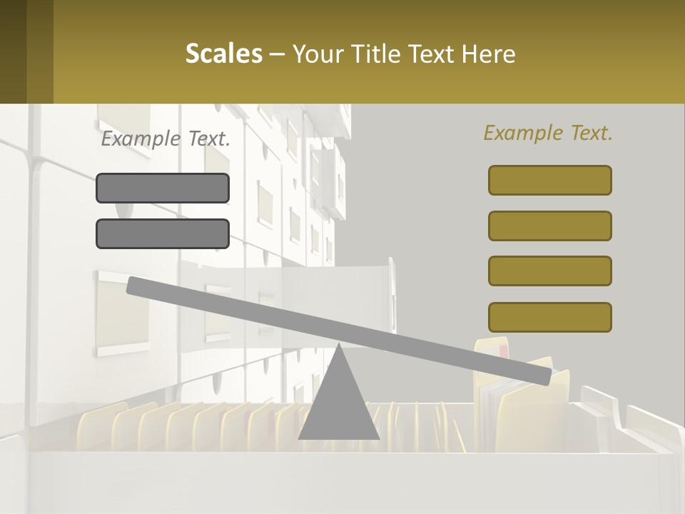 A File Cabinet With Files And Folders In It PowerPoint Template