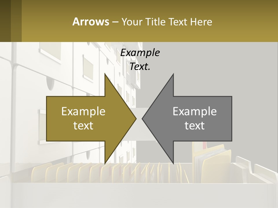 A File Cabinet With Files And Folders In It PowerPoint Template