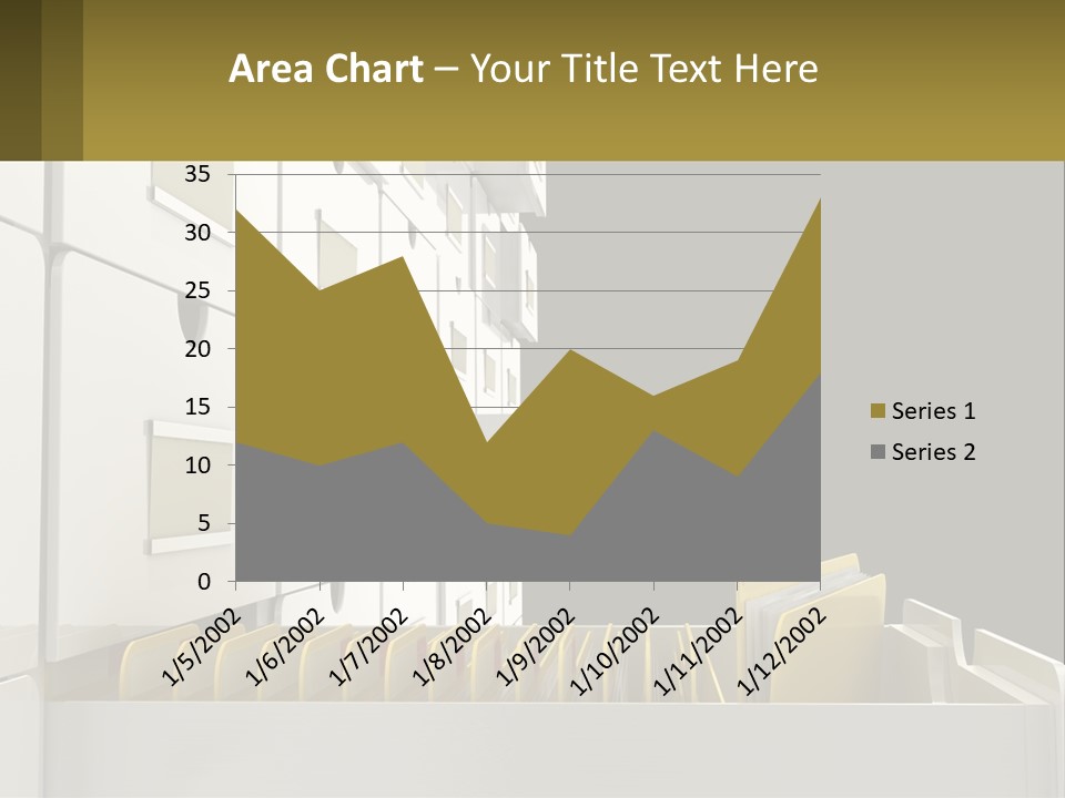 A File Cabinet With Files And Folders In It PowerPoint Template