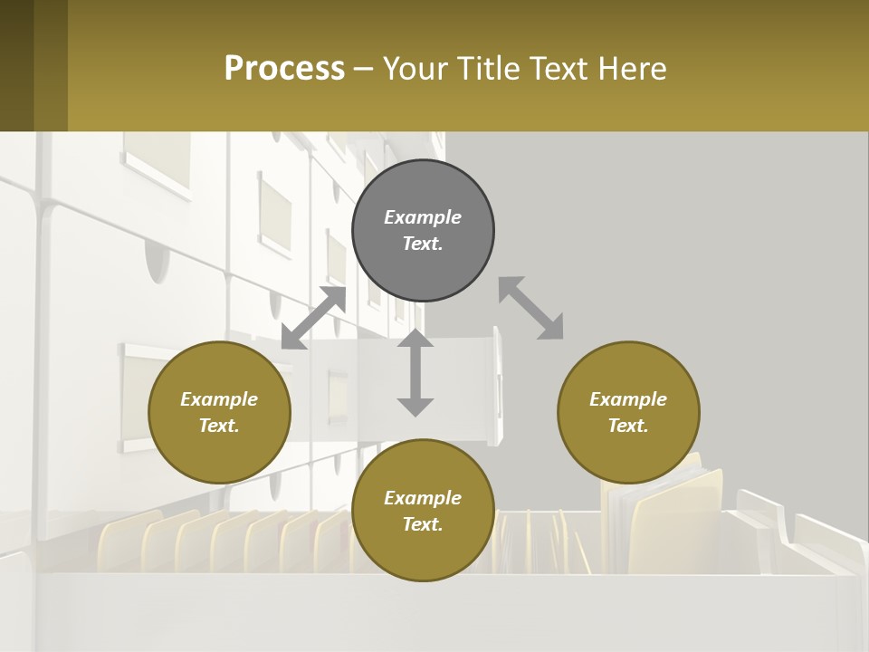 A File Cabinet With Files And Folders In It PowerPoint Template