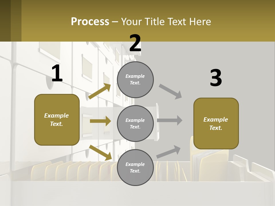 A File Cabinet With Files And Folders In It PowerPoint Template