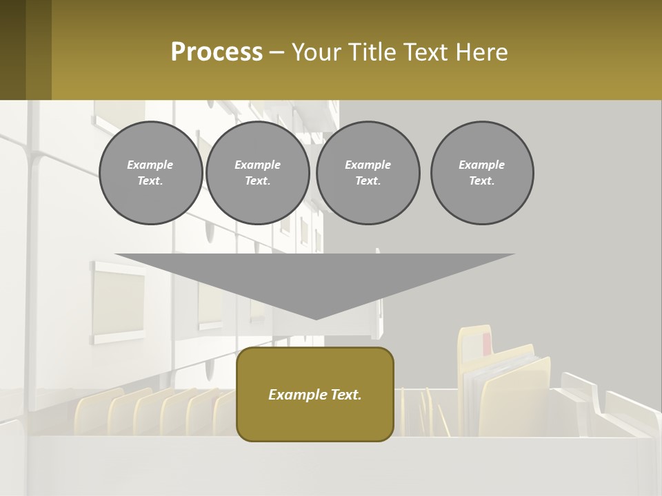 A File Cabinet With Files And Folders In It PowerPoint Template