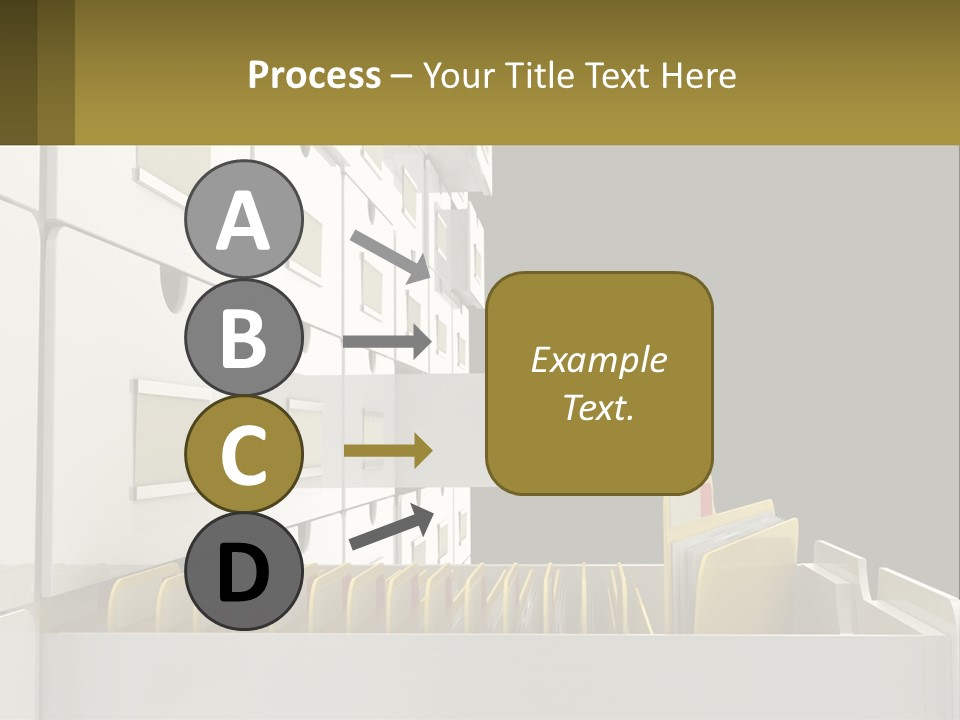 A File Cabinet With Files And Folders In It PowerPoint Template