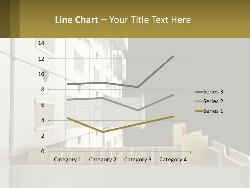 A File Cabinet With Files And Folders In It PowerPoint Template