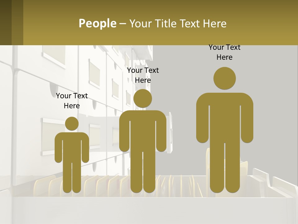 A File Cabinet With Files And Folders In It PowerPoint Template