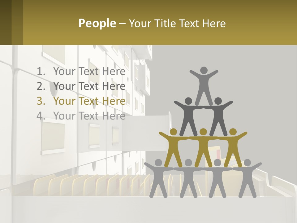A File Cabinet With Files And Folders In It PowerPoint Template