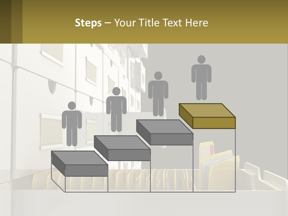 A File Cabinet With Files And Folders In It PowerPoint Template