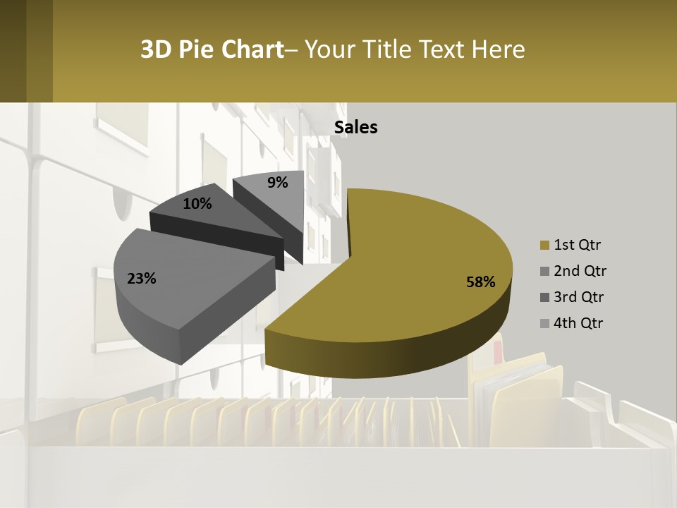 A File Cabinet With Files And Folders In It PowerPoint Template
