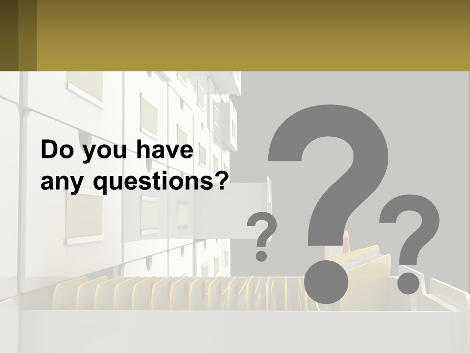 A File Cabinet With Files And Folders In It PowerPoint Template