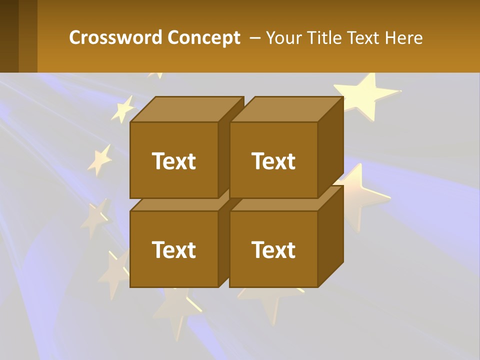 A Blue Background With Gold Stars On It PowerPoint Template