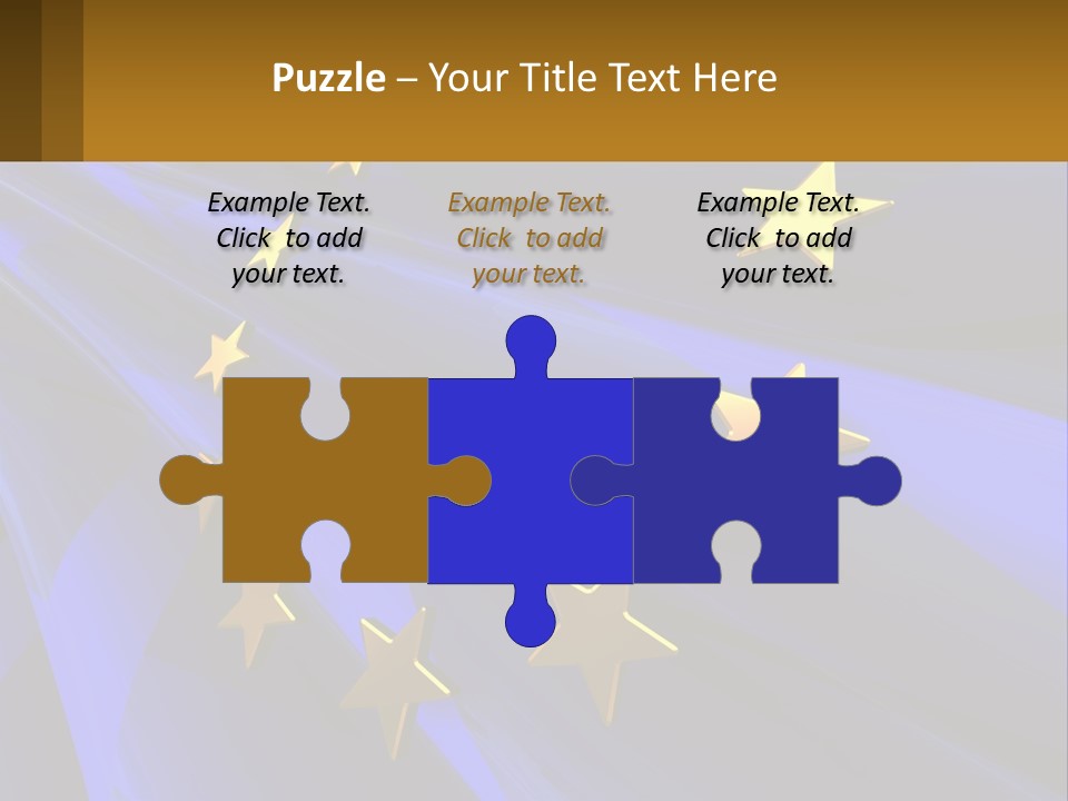 A Blue Background With Gold Stars On It PowerPoint Template