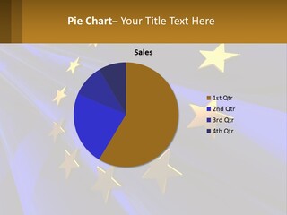 A Blue Background With Gold Stars On It PowerPoint Template