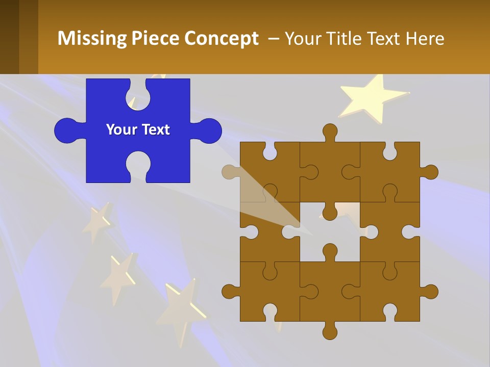 A Blue Background With Gold Stars On It PowerPoint Template