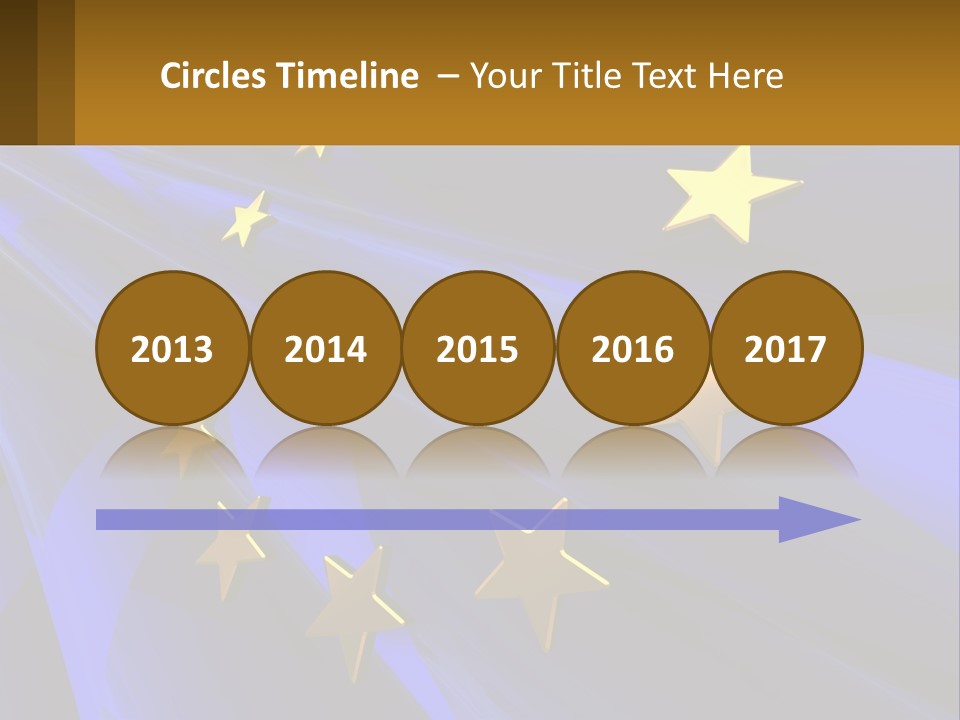 A Blue Background With Gold Stars On It PowerPoint Template