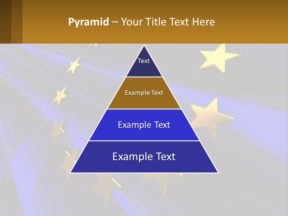 A Blue Background With Gold Stars On It PowerPoint Template