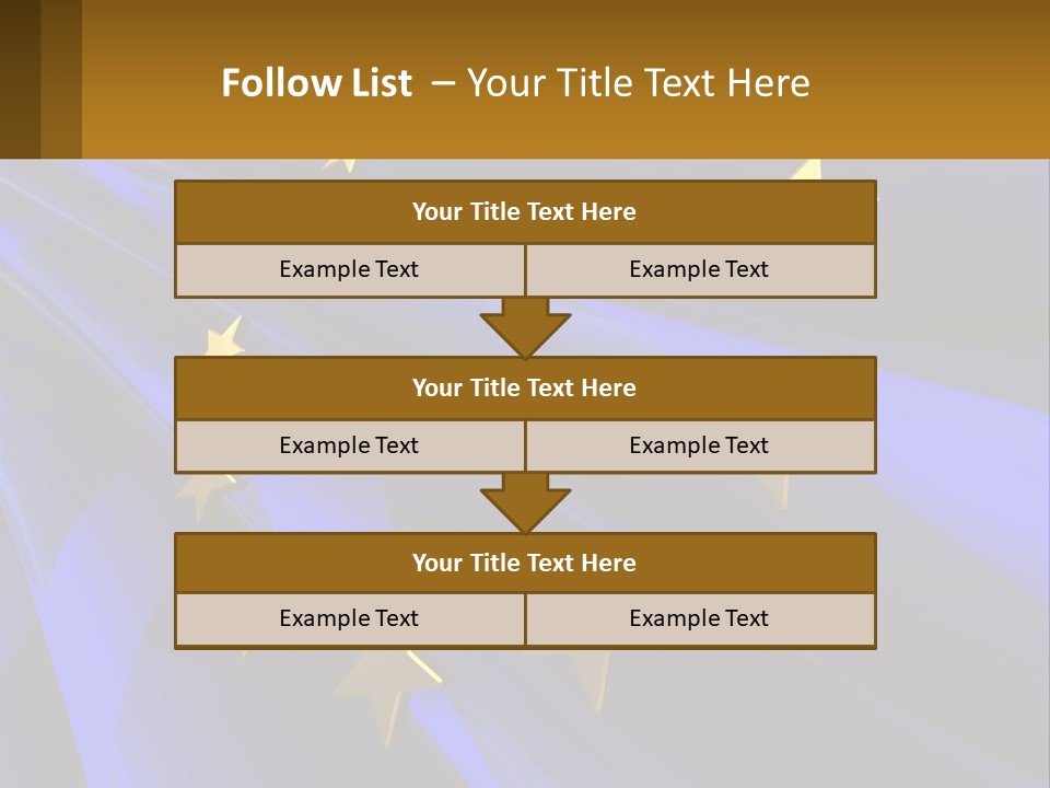 A Blue Background With Gold Stars On It PowerPoint Template