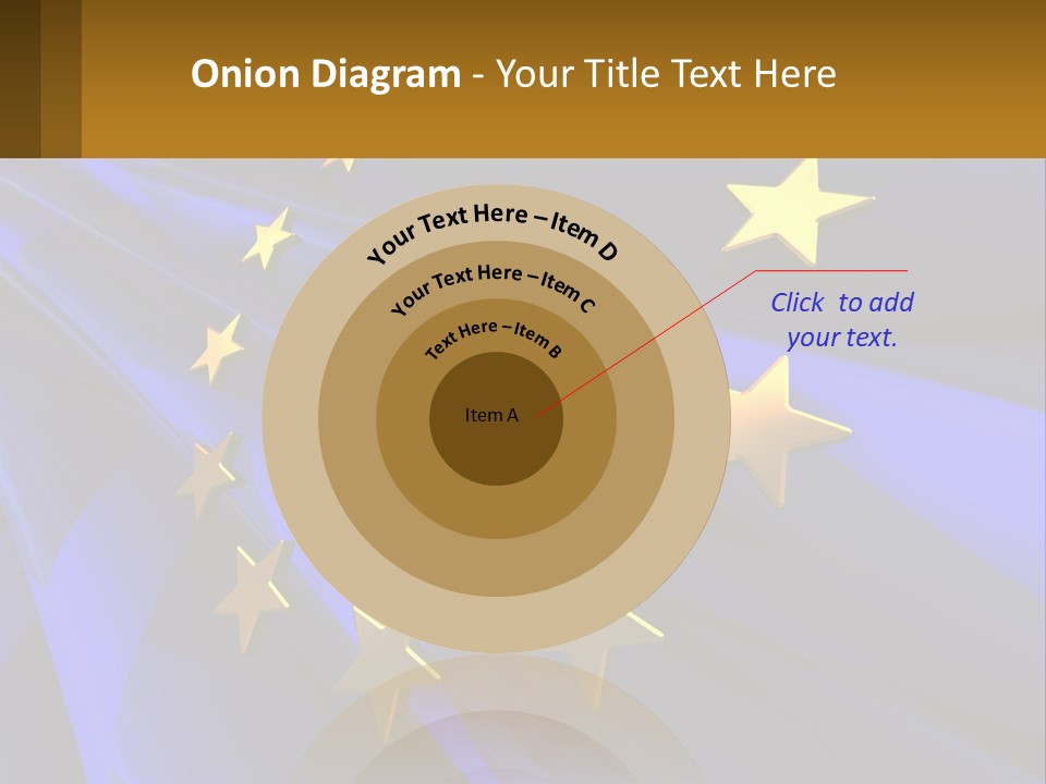 A Blue Background With Gold Stars On It PowerPoint Template