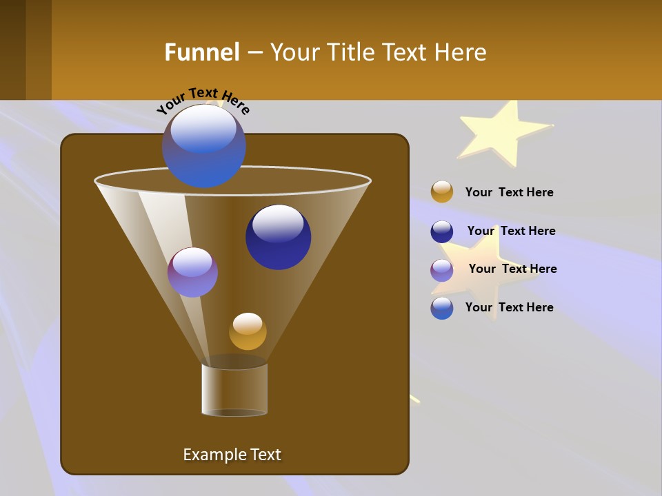 A Blue Background With Gold Stars On It PowerPoint Template