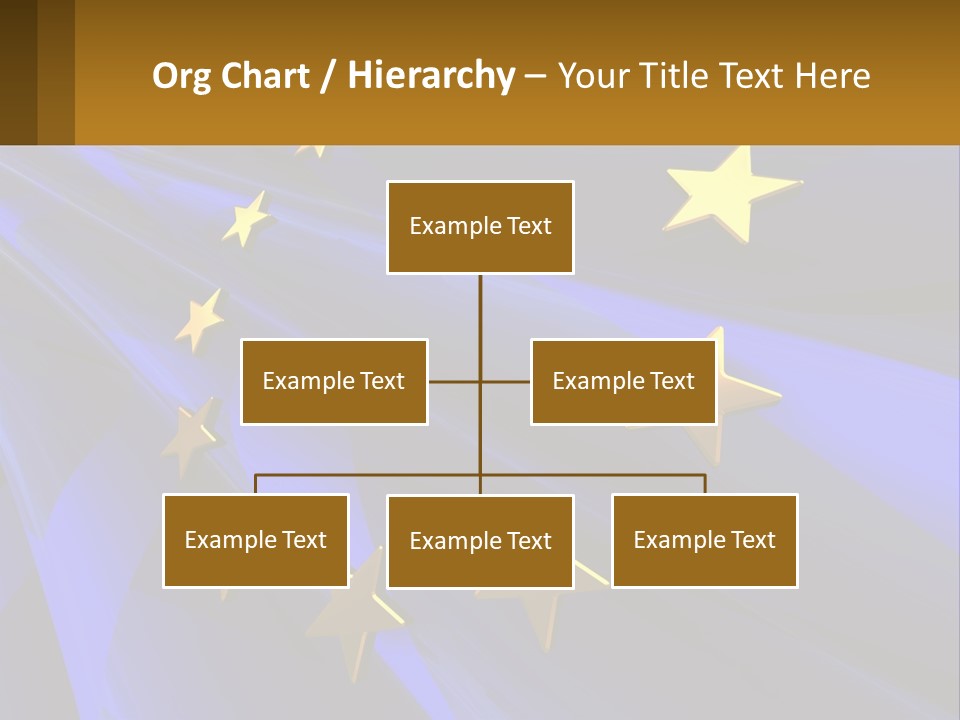A Blue Background With Gold Stars On It PowerPoint Template