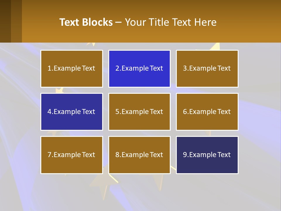 A Blue Background With Gold Stars On It PowerPoint Template