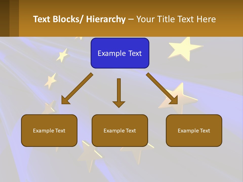 A Blue Background With Gold Stars On It PowerPoint Template