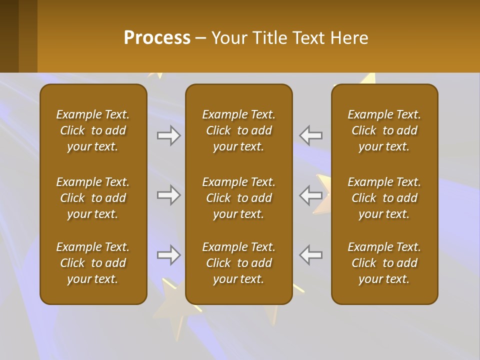 A Blue Background With Gold Stars On It PowerPoint Template