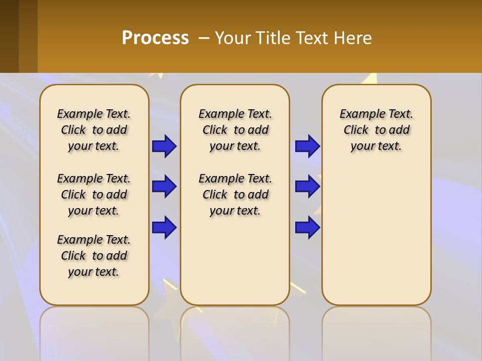 A Blue Background With Gold Stars On It PowerPoint Template