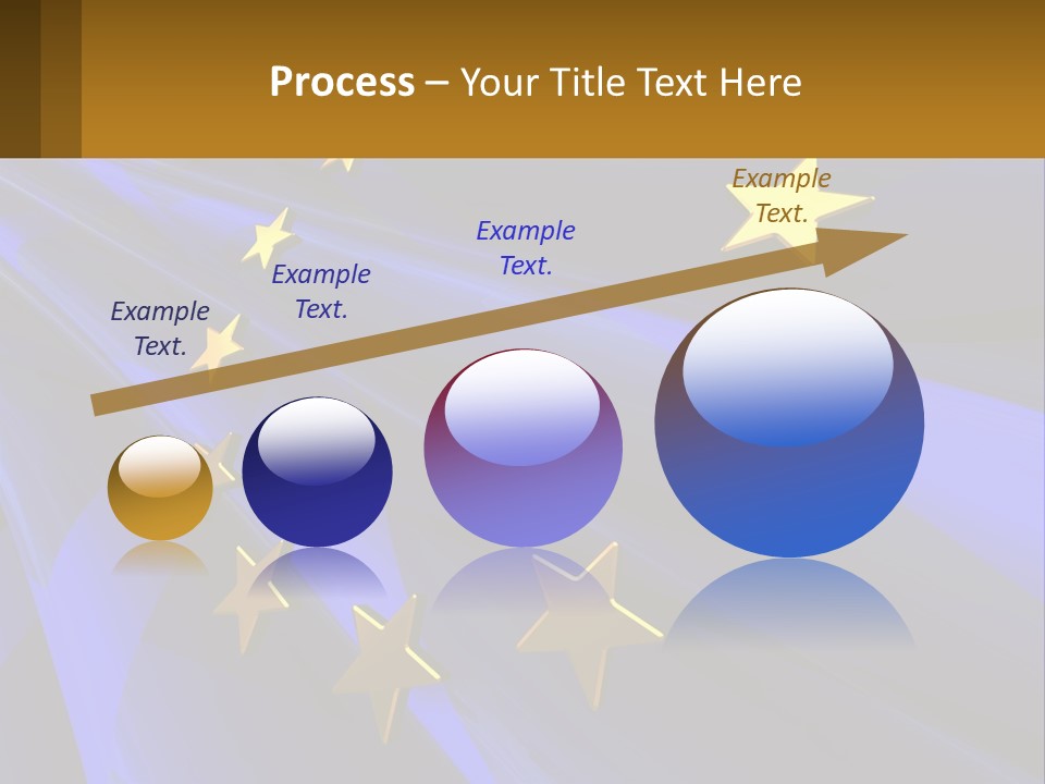 A Blue Background With Gold Stars On It PowerPoint Template