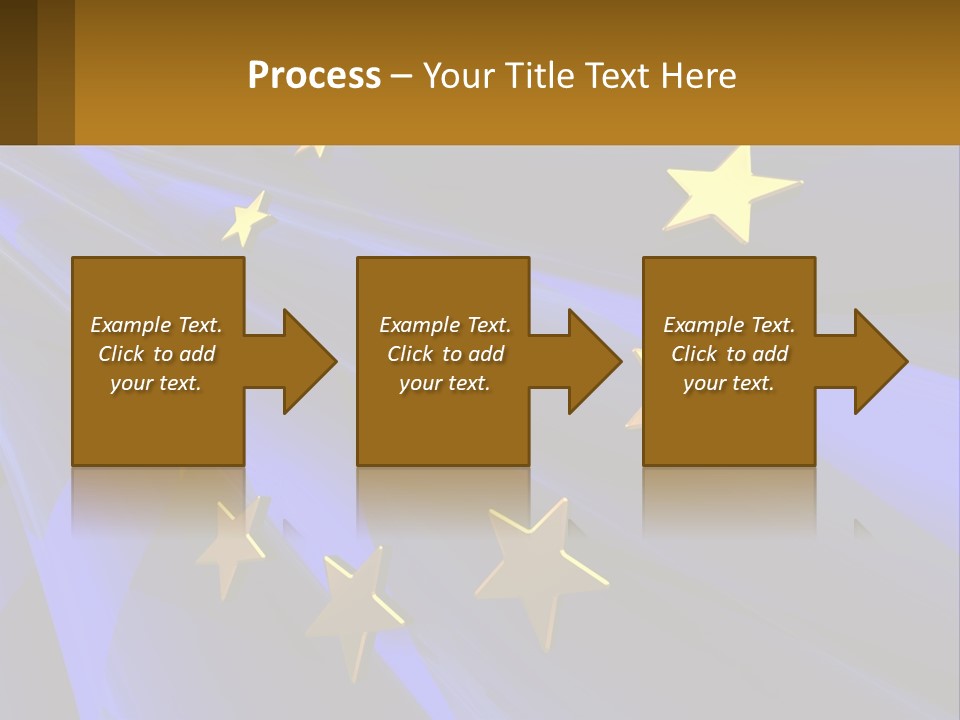 A Blue Background With Gold Stars On It PowerPoint Template