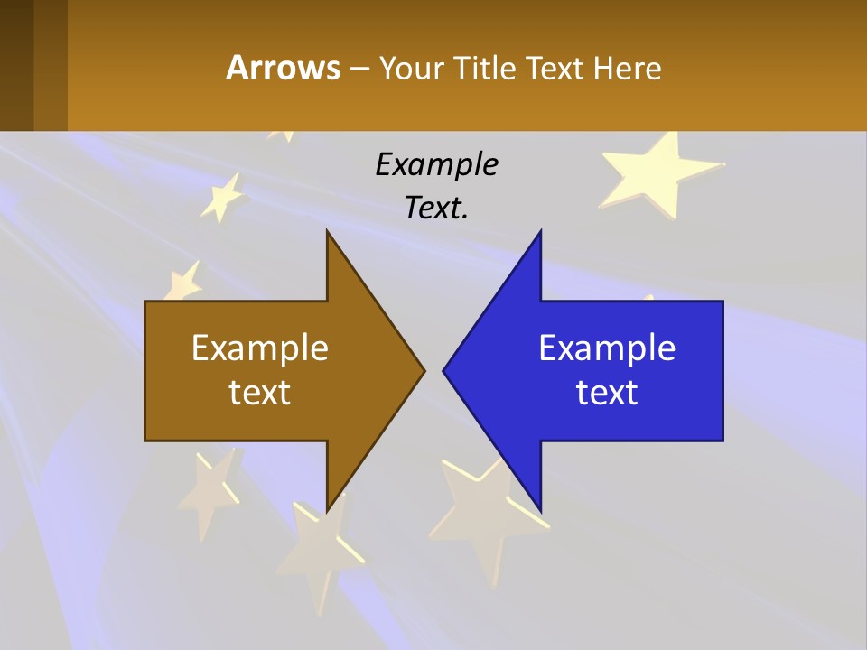 A Blue Background With Gold Stars On It PowerPoint Template