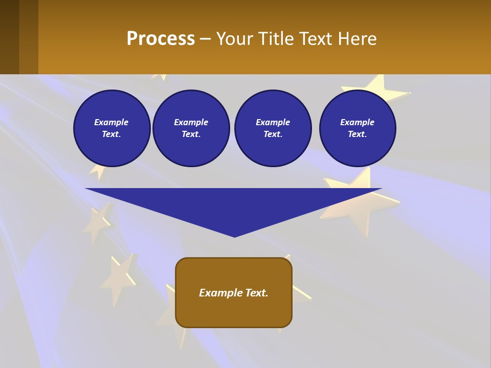 A Blue Background With Gold Stars On It PowerPoint Template