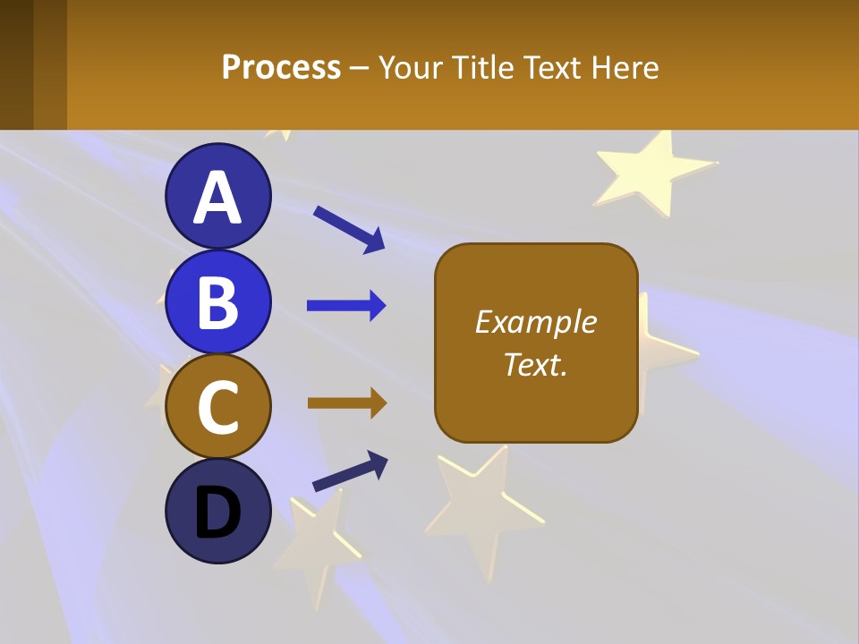 A Blue Background With Gold Stars On It PowerPoint Template