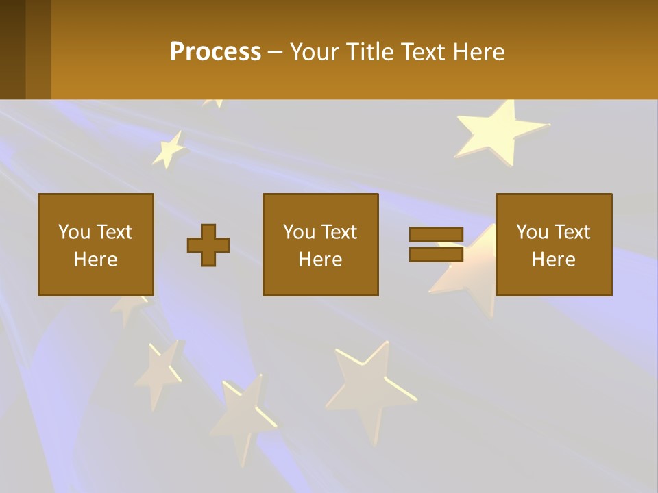 A Blue Background With Gold Stars On It PowerPoint Template