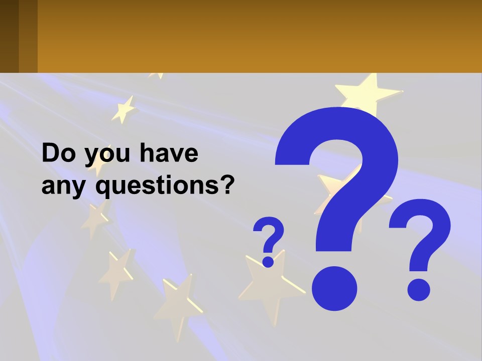 A Blue Background With Gold Stars On It PowerPoint Template