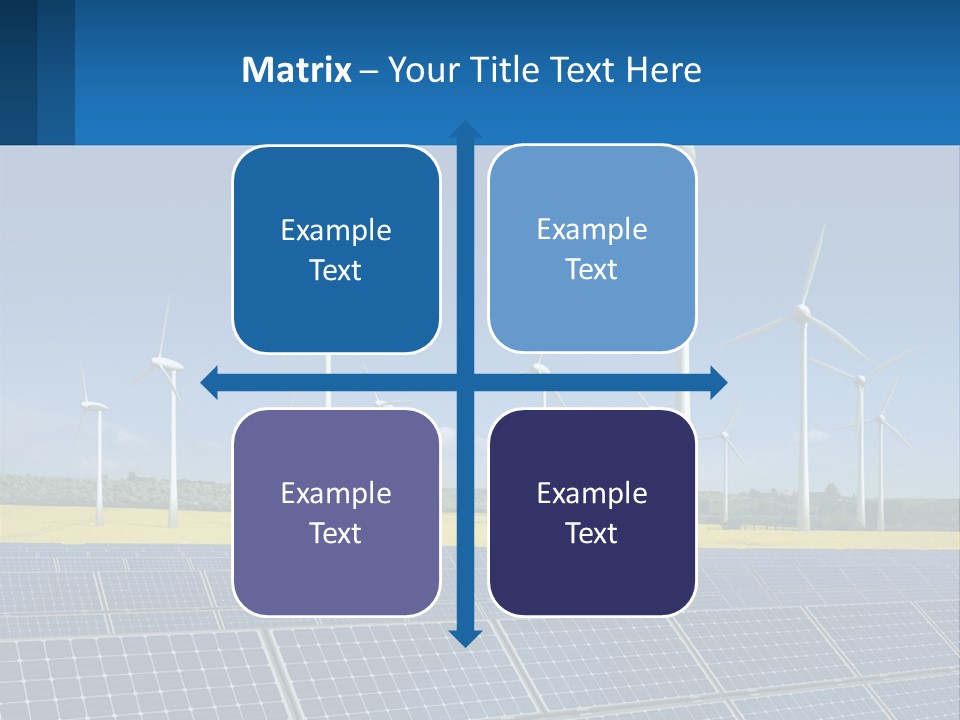 A Row Of Windmills With A Blue Sky In The Background PowerPoint Template