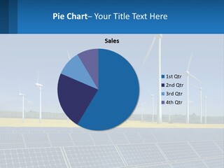 A Row Of Windmills With A Blue Sky In The Background PowerPoint Template