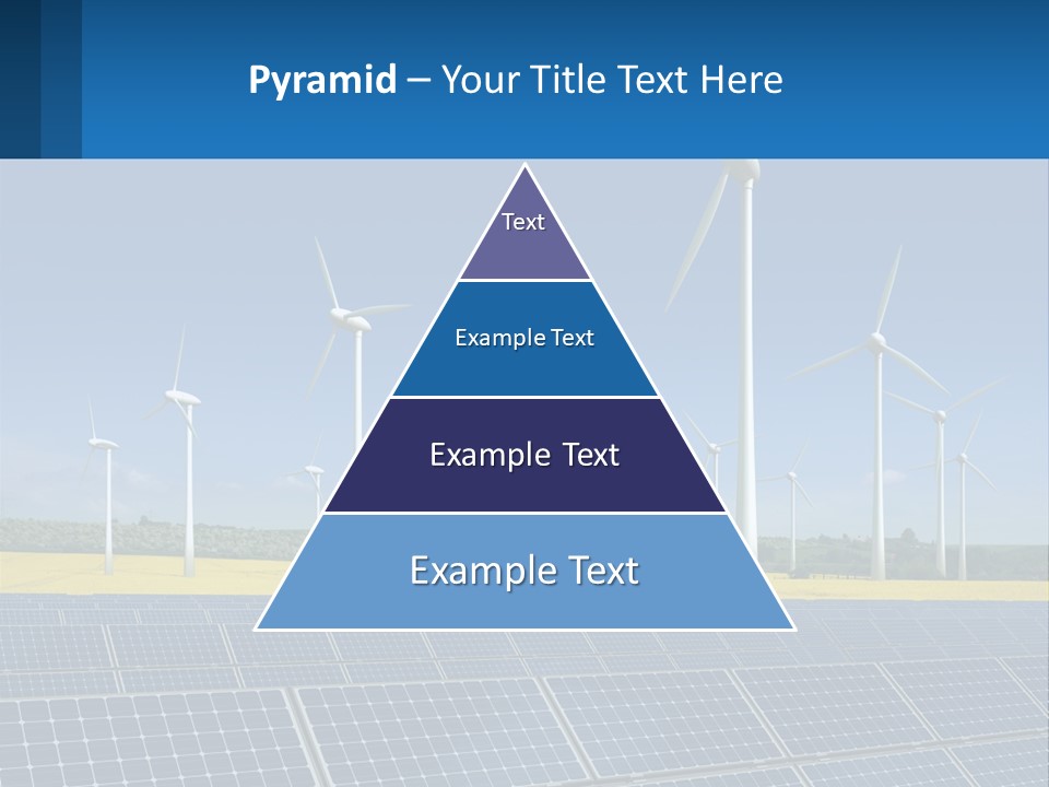A Row Of Windmills With A Blue Sky In The Background PowerPoint Template