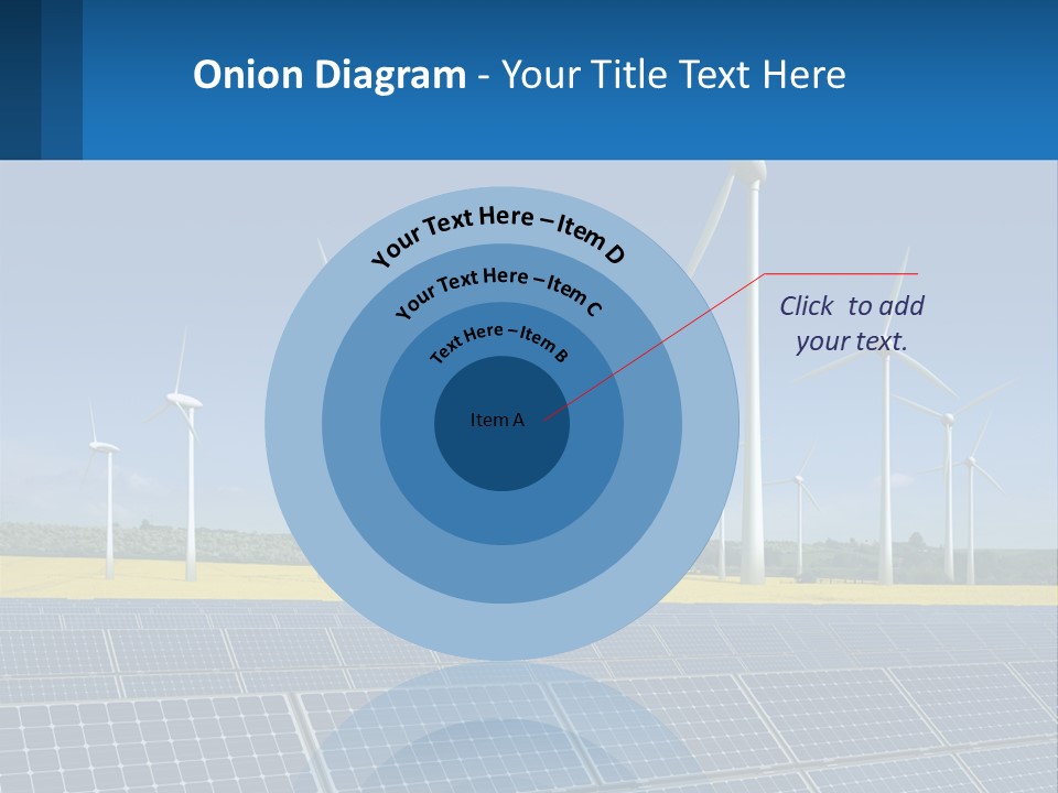 A Row Of Windmills With A Blue Sky In The Background PowerPoint Template