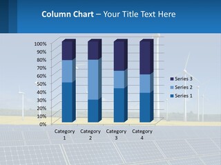 A Row Of Windmills With A Blue Sky In The Background PowerPoint Template