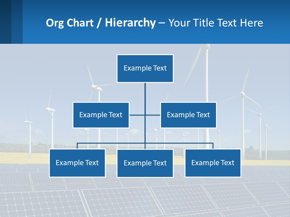 A Row Of Windmills With A Blue Sky In The Background PowerPoint Template