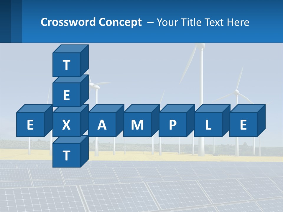 A Row Of Windmills With A Blue Sky In The Background PowerPoint Template